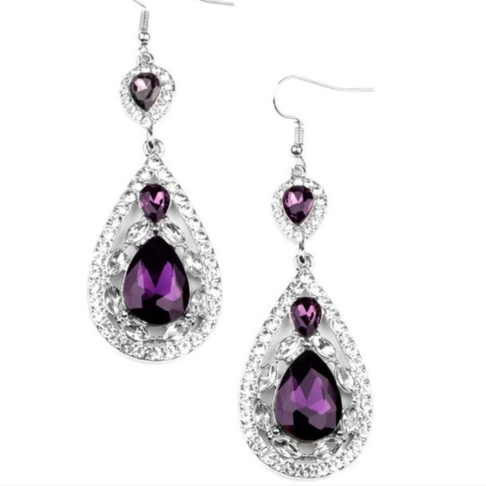 Purple earrings paparazzi